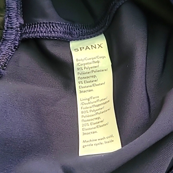 NWT 1X SPANX Navy Blue Classic Velour Slimming Leggings - Picture 4 of 6